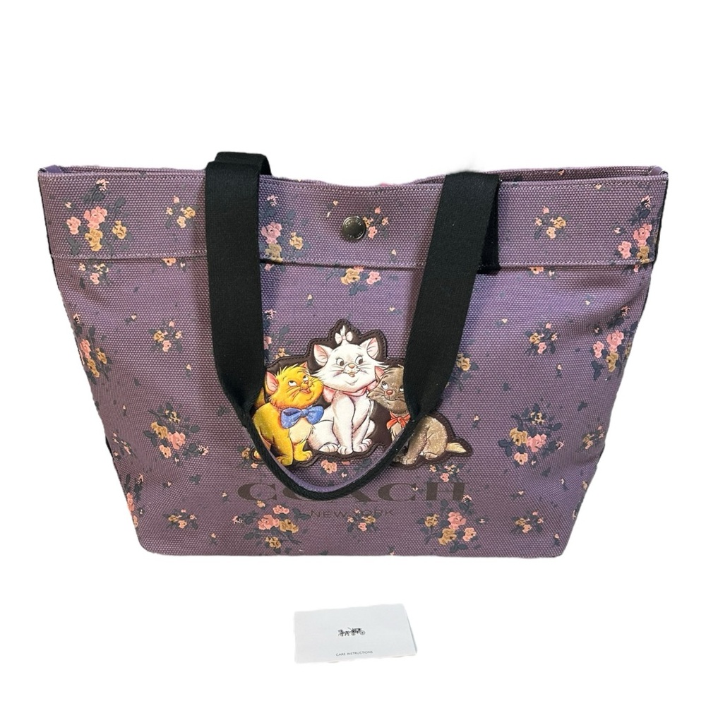 Disney X Coach Tote With Rose Bouquet Print And Aristocats